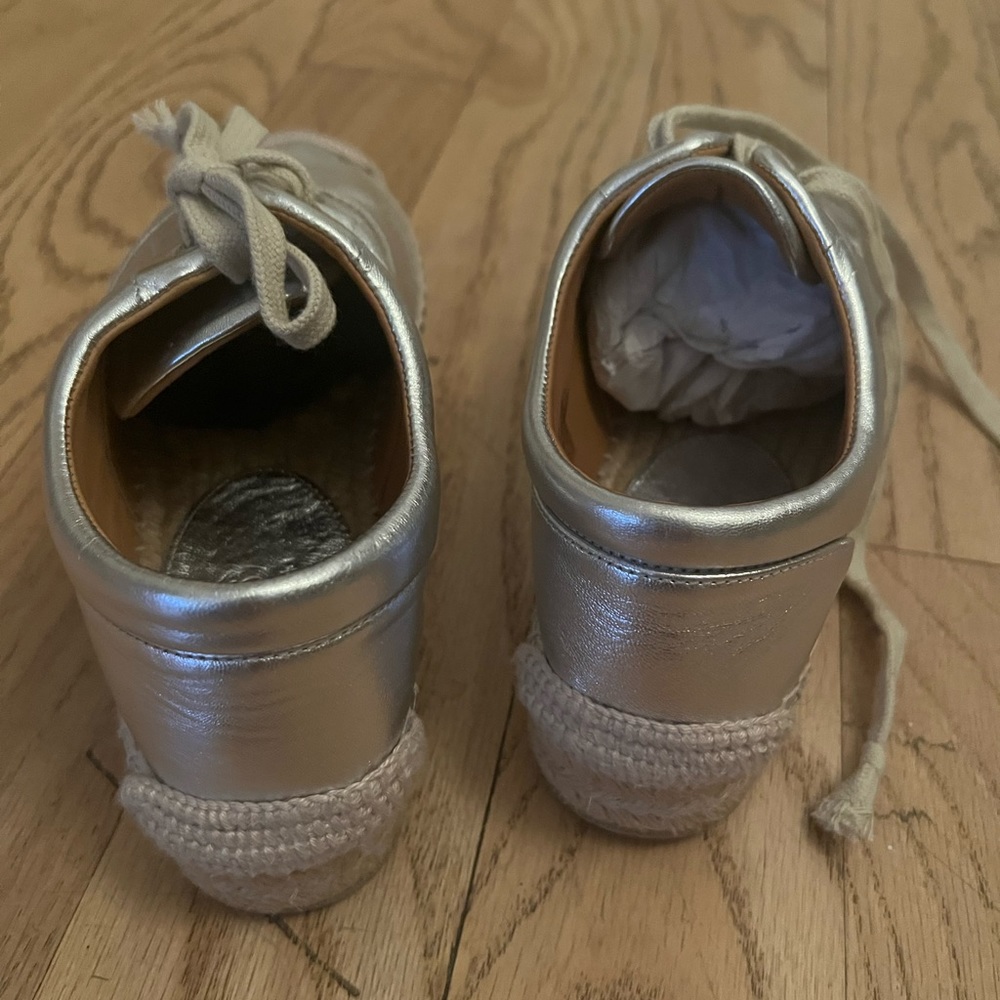 Maison Margiela - silver raffia sneakers - bit of a built-in platform - 37 - Picture 6 of 8